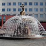 "Hygea  the Goddess of Health" fountain: rainbow mood in Vitebsk.