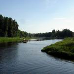 Boathouse on the Vitba River  boats, ducks and pure oxygen.